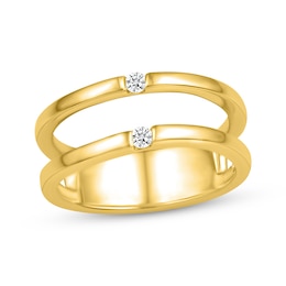 Diamond Faux-Stack Toe Ring 1/20 ct tw 10K Yellow Gold