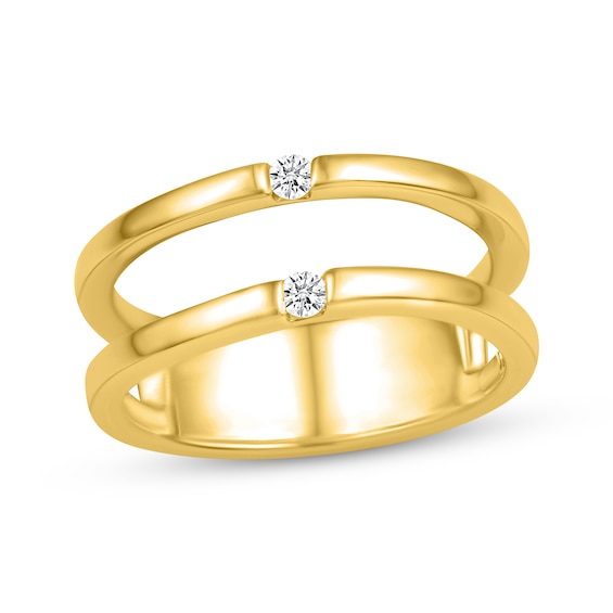 Diamond Faux-Stack Toe Ring 1/20 ct tw 10K Yellow Gold