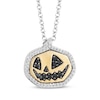 Thumbnail Image 0 of Disney Treasures The Nightmare Before Christmas Diamond Pumpkin Necklace 1/6 ct tw Sterling Silver & 10K Yellow Gold 19"