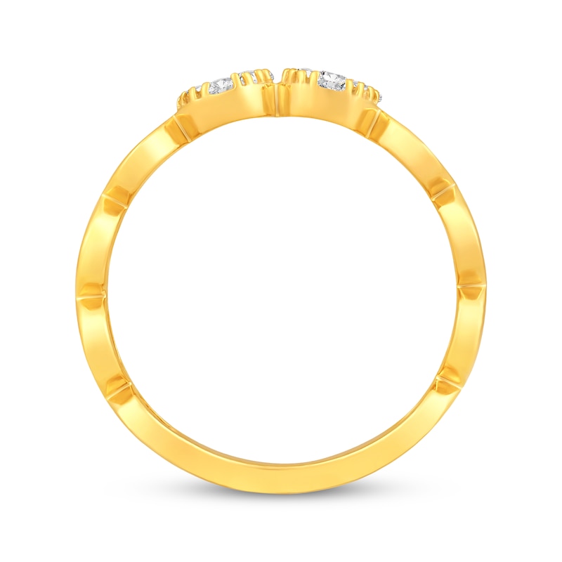 Main Image 3 of Multi-Diamond Circles Ring 1/5 ct tw 10K Yellow Gold