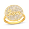 Thumbnail Image 1 of Diamond &quot;Love&quot; Circle Ring 1/2 ct tw 10K Yellow Gold