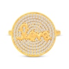 Thumbnail Image 4 of Diamond &quot;Love&quot; Circle Ring 1/2 ct tw 10K Yellow Gold