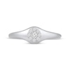 Thumbnail Image 4 of Multi-Diamond Center Circle Signet Ring 1/6 ct tw 10K White Gold