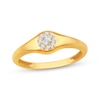 Thumbnail Image 1 of Multi-Diamond Center Circle Signet Ring 1/6 ct tw 10K Yellow Gold