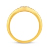 Thumbnail Image 3 of Multi-Diamond Center Circle Signet Ring 1/6 ct tw 10K Yellow Gold