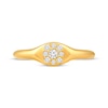 Thumbnail Image 4 of Multi-Diamond Center Cushion Signet Ring 1/6 ct tw 10K Yellow Gold