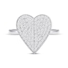 Thumbnail Image 4 of Diamond Heart-Shaped Concave Ring 1/2 ct tw 10K White Gold