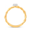 Thumbnail Image 3 of Multi-Diamond Center Twist Promise Ring 1/6 ct tw 10K Yellow Gold