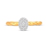 Thumbnail Image 4 of Multi-Diamond Center Twist Promise Ring 1/6 ct tw 10K Yellow Gold