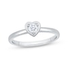 Thumbnail Image 1 of Now + Forever Round-Cut Diamond Heart-Shaped Solitaire Engagement Ring 1/5 ct tw 14K White Gold (I/I2)