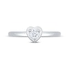 Thumbnail Image 2 of Round-Cut Diamond Heart-Shaped Solitaire Engagement Ring 1/5 ct tw 14K White Gold (I/I2)