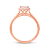 Thumbnail Image 3 of Multi-Diamond Heart-Shaped Promise Ring 1/5 ct tw 10K Rose Gold