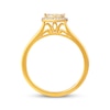 Thumbnail Image 3 of Multi-Diamond Heart-Shaped Promise Ring 1/5 ct tw 10K Yellow Gold