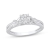 Thumbnail Image 0 of Multi-Diamond "XO" Promise Ring 1/5 ct tw 10K White Gold