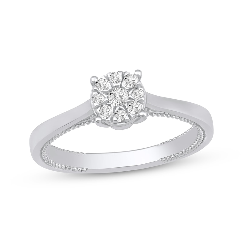 Main Image 1 of Multi-Diamond Promise Ring 1/5 ct tw 10K White Gold