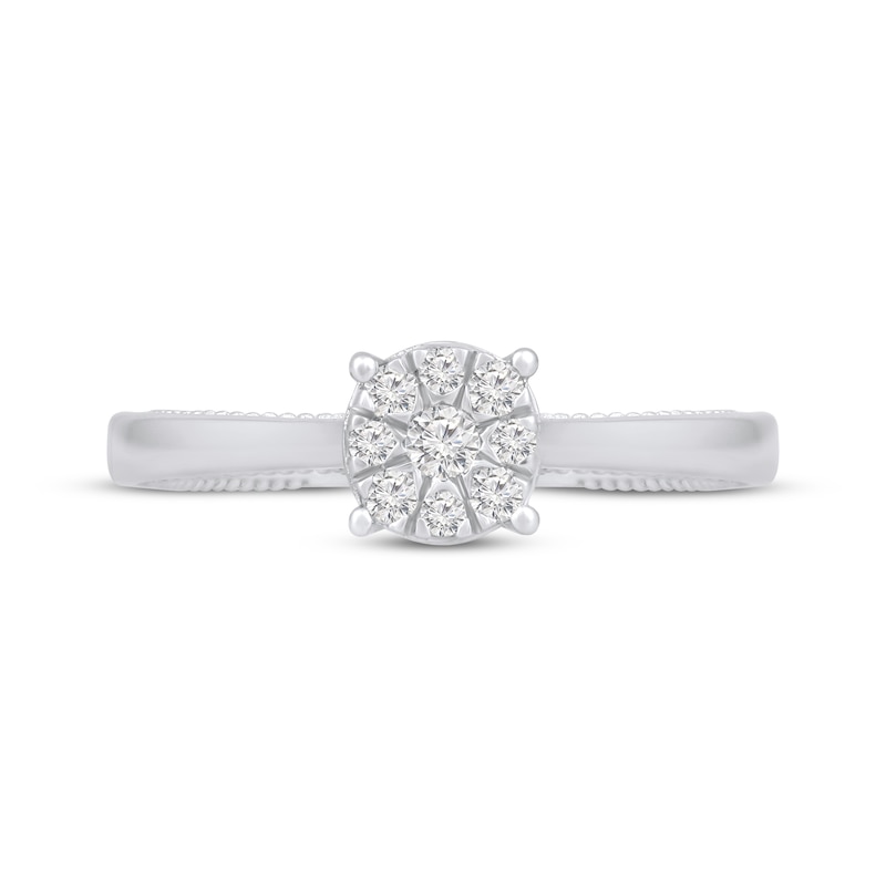 Main Image 4 of Multi-Diamond Promise Ring 1/5 ct tw 10K White Gold