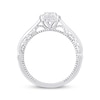 Thumbnail Image 3 of Multi-Diamond Cushion-Shaped Halo Promise Ring 1/5 ct tw 10K White Gold