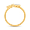 Thumbnail Image 3 of Multi-Diamond Double Heart Deconstructed Promise Ring 1/10 ct tw 10K Yellow Gold