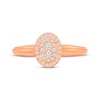 Thumbnail Image 4 of Multi-Diamond Oval Promise Ring 1/5 ct tw 10K Rose Gold