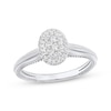 Thumbnail Image 1 of Multi-Diamond Oval Promise Ring 1/5 ct tw 10K White Gold