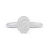 Thumbnail Image 4 of Multi-Diamond Oval Promise Ring 1/5 ct tw 10K White Gold