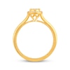 Thumbnail Image 3 of Multi-Diamond Oval Promise Ring 1/5 ct tw 10K Yellow Gold