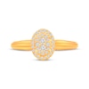 Thumbnail Image 4 of Multi-Diamond Oval Promise Ring 1/5 ct tw 10K Yellow Gold