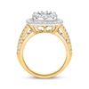 Thumbnail Image 2 of Multi-Diamond Cushion-Shaped Halo Engagement Ring 2 ct tw 10K Yellow Gold