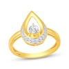 Thumbnail Image 1 of Diamond Teardrop Ring 1/4 ct tw 10K Yellow Gold