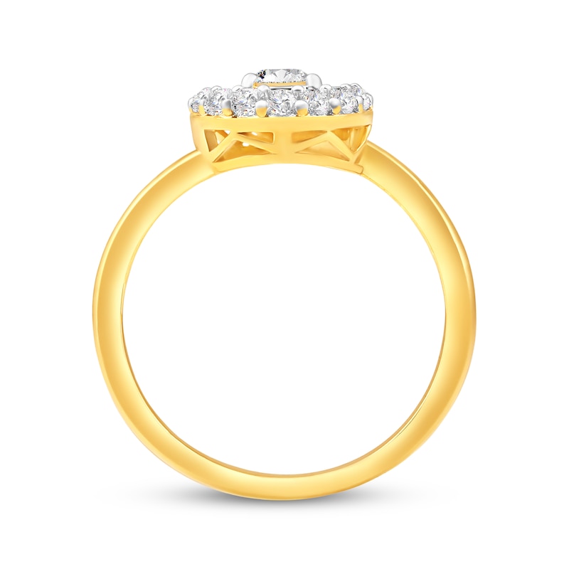 Main Image 3 of Diamond Teardrop Ring 1/4 ct tw 10K Yellow Gold