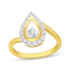 Thumbnail Image 1 of Diamond Teardrop Bypass Ring 1/4 ct tw 10K Yellow Gold