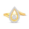 Thumbnail Image 4 of Diamond Teardrop Bypass Ring 1/4 ct tw 10K Yellow Gold