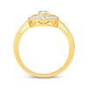 Thumbnail Image 3 of Diamond Teardrop Split Shank Ring 1/4 ct tw 10K Yellow Gold