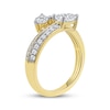 Thumbnail Image 2 of Pear-Shaped & Round-Cut Diamond Bypass Fashion Ring 1 ct tw 10K Yellow Gold