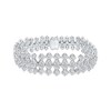 Thumbnail Image 1 of Lab-Grown Diamonds by KAY Marquise & Round-Cut Graduated Bracelet 24 ct tw 14K White Gold