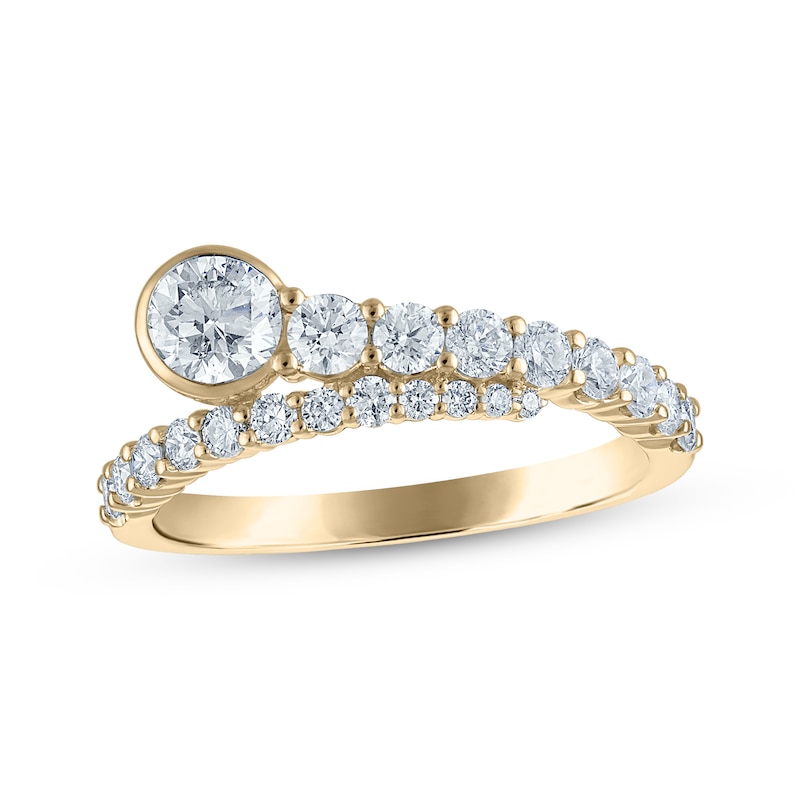 Milestones Diamond Bypass Anniversary Ring 1 ct tw 14K Yellow Gold