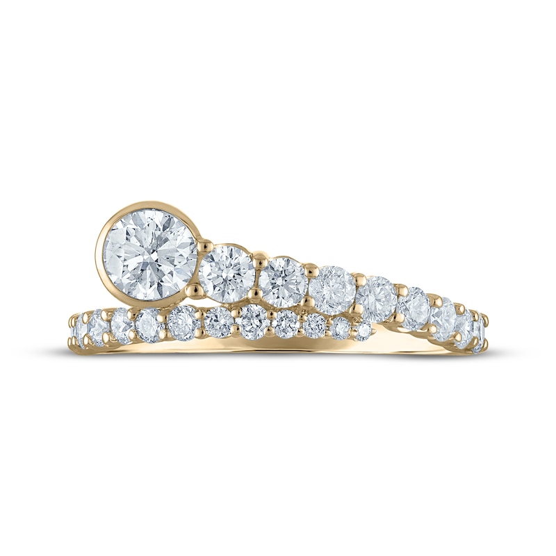 Milestones Diamond Bypass Anniversary Ring 1 ct tw 14K Yellow Gold