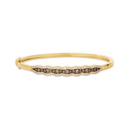 Le Vian Chocolate Waterfall Diamond Bangle Bracelet 1-1/5 ct tw 14K Honey Gold