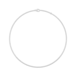 Lab-Grown Diamonds by KAY Bezel-Set Diamond Necklace 1 ct tw 10K White Gold 17&quot;