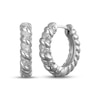 Thumbnail Image 1 of Diamond Twist Hoop Earrings 1/10 ct tw Sterling Silver