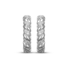 Thumbnail Image 2 of Diamond Twist Hoop Earrings 1/10 ct tw Sterling Silver