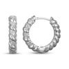 Thumbnail Image 3 of Diamond Twist Hoop Earrings 1/10 ct tw Sterling Silver