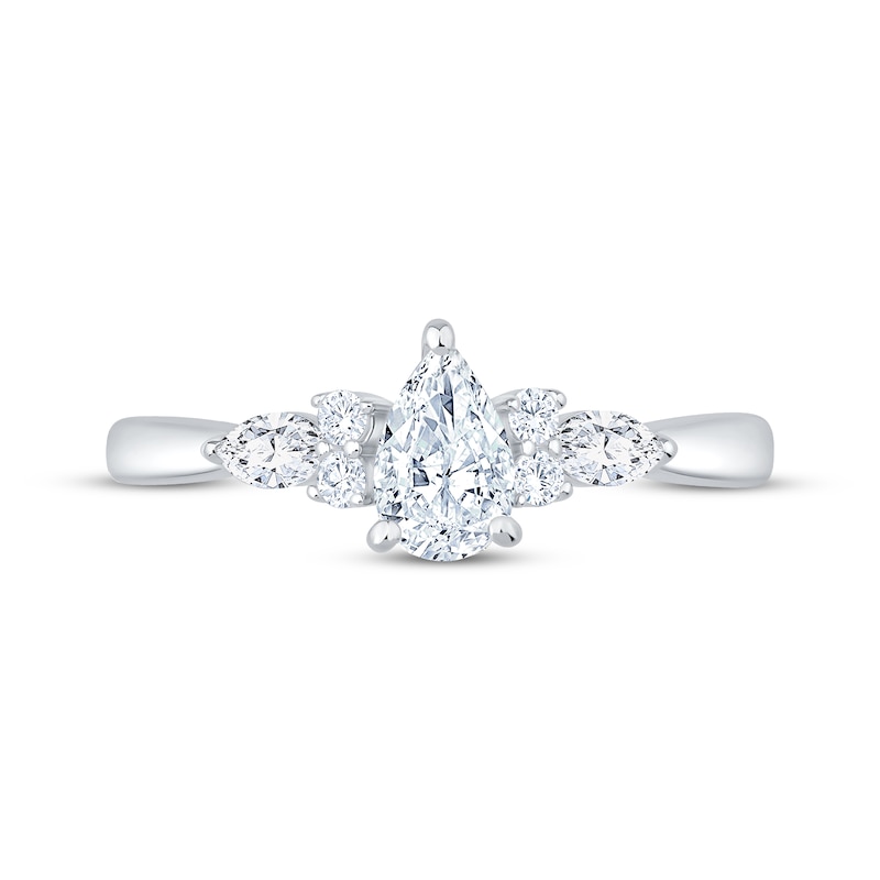 Main Image 3 of Lab-Grown Diamonds by KAY Pear-Shaped Engagement Ring 3/4 ct tw 14K White Gold