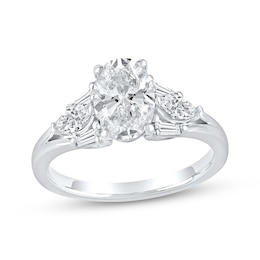 Now + Forever Lab-Grown Diamonds Oval-Cut Engagement Ring 2 ct tw 14K White Gold