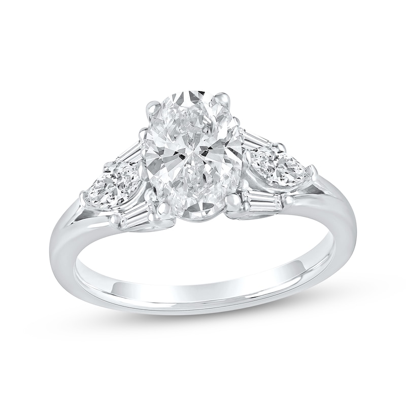 Main Image 1 of Lab-Grown Diamonds by KAY Oval-Cut Engagement Ring 2 ct tw 14K White Gold