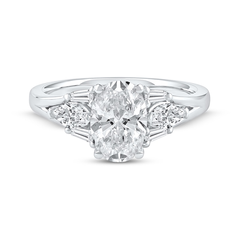 Main Image 3 of Lab-Grown Diamonds by KAY Oval-Cut Engagement Ring 2 ct tw 14K White Gold