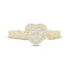 Thumbnail Image 3 of Now + Forever Multi-Diamond Heart-Shaped Engagement Ring 1/3 ct tw 10K Yellow Gold