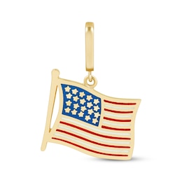 Charmed Memories Flag Enamel Charm 10K Yellow Gold