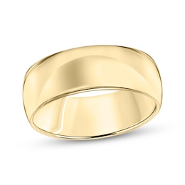 Now + Forever Men's Domed Comfort-Fit Wedding Band 10K Yellow Gold 8mm