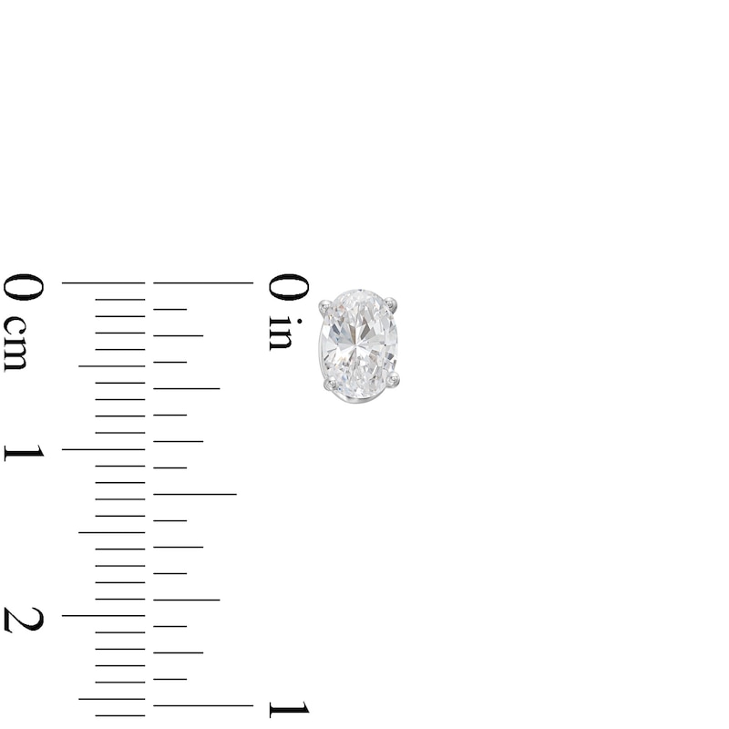 Lab-Grown Diamonds by KAY Oval-Cut Solitaire Stud Earrings 1 ct tw 14K White Gold (F/SI2)